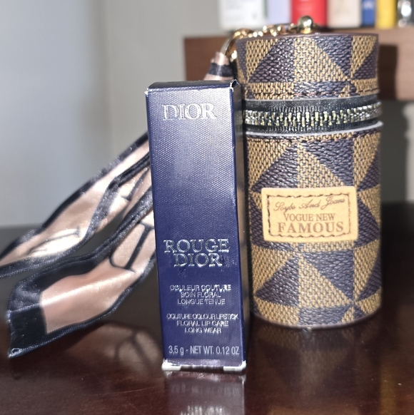 NWT Dior Red Rouge Lipstick 760 with Bag Charm Accessory Carry-on - Picture 13 of 13